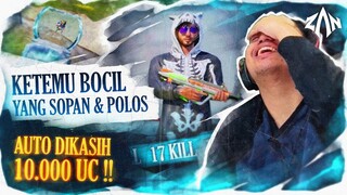 Ketemu Bocil Yang Sopan & Polos, Auto Dikasih 10 000 UC !! | PUBG Mobile Indonesia