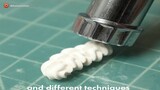 How to make polymer clay Whipped Cream for food miniatures