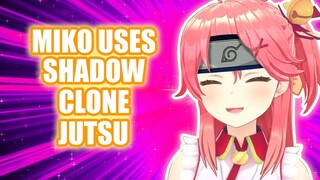 Miko uses Shadow Clone Technique!【Hololive English Sub】