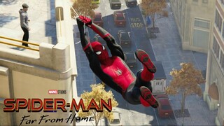 FAR FROM HOME UPGRADED SUIT WITH FAR FROM HOME THEME | SPIDERMAN PS4