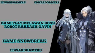 Gameplay Melawan boss robot raksasa Gavin di game Snowbreak