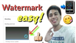 Watermark youtube video | how to add watermark using your mobile phone | tutorial 2019