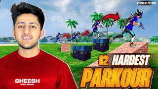 Hardest Parkour Challenge In Free Fire Craftland Funny Custom Room - Free Fire