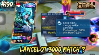 RamSW LANCELOT 3000 MATCH now ❤ | LANCELOT GAMEPLAY #190 | MOBILE LEGENDS BANG BANG