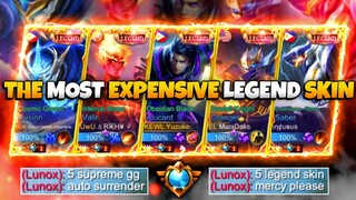 ALL LEGEND SKIN + SUPREME = TOP GLOBAL SKINNERS??