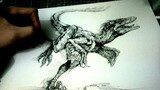 [Normal Sketch]Drawing a dinosaur - Utah Raptor