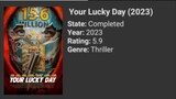 your lucky day 2023 follow my youtube and page eugene movies