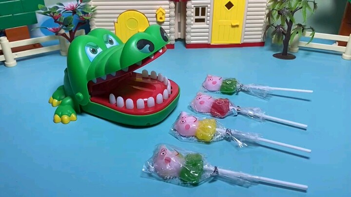 Toy animation: Big crocodiles can't eat lollipops