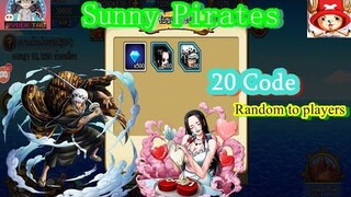 Sunny Going Merry : สุ่มแจกโค้ด 20 รางวัล (500เพชร +ลอว์80 +แฮนค็อก80) กติกาในคลิป