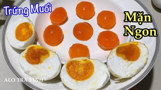 TRỨNG MUỐI- Cách làm trứng vịt muối mặn ngon rất đơn giản, trứng nhanh mặn lòng đỏ có màu đẹp mắt