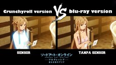 Crunchyroll version vs Blu-Ray - Asuna Bathroom Scene 🗿🗿🗿