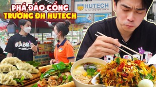 Trường gì? Cả tỷ món ngon!! | Phá đảo ăn vặt trước cổng trường ĐH Hutech