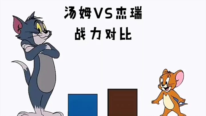 การเปรียบเทียบพลังการต่อสู้ของ Tom VS Jerry ในรูปแบบต่างๆ