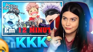 REAGINDO A Jujutsu Kaisen em 12 MINUTOS