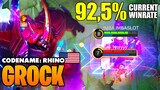 100% OUTPLAYS!! GROCK WITH 92,5% CURRENT WINRATE - Build Pro Player Grock - Mobile Legends [MLBB]