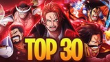 The CRAZIEST One Piece Top 30 Strongest Characters Lists