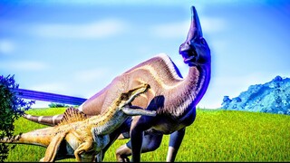 SPINORAPTOR Hunting In Slow Mo - Jurassic World Evolution