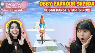 Reaksi Ani Nge Game & Sarah Viloid Bermain Obby Parkour Sepeda | Sakura School Simulator Indonesia