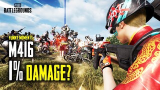 BO CUỐI NÁO LOẠN TRONG TRẬN ĐẤU CHỈ DÙNG M416 GIẢM CÒN 1 DMG ! PUBG Funny Moments | Nam Art