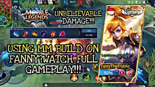 FANNY BUILD MM??? FULL GAMEPLAY BY TERRY | MOBILE LEGENDS BANG BANG