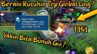 Berani Rusuhin Buf Top Global Ling ? Auto Gw Bantai Lah - Mobile Legends