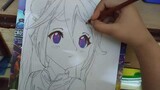 Drawing Reina Izumi from Myriad colors phantom world