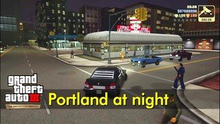 Driving in Portland at night | GTA III Definitive Edition