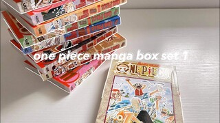 a manga haul ー  unbox with me ft. 📚 one piece manga box set 1 🌊