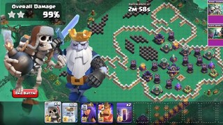 NEW CHALLENGE BASE ANTI 3 STAR 🔥 || ( ROYALE GHOST & GIANT SKELETON ) CLASH OF CLANS NEW TROOPS
