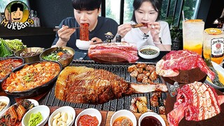 ASMR MUKBANG 제주옥탑 통삼겹 집밥 직접 만든 김치찌개 계란후라이먹방! Kimchi-jjigae Korean Home Meal EATING REAL SOUND!
