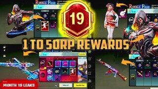 MONTH 19 ROYAL PASS // 1 TO 50 RP REWARDS // M19 ROYAL PASS LEAKS ( M19 ROYAL PASS PUBG MOBILE/BGMI🔥