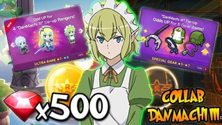 GACHA 500 RUBY (RANGER + GEAR)!! 🔥🔥 LINE RANGERS: DANMACHI III TIE-UP EVENT!! (INDONESIA)