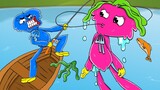 Huggy Wuggy & Kissy Missy Go Fishing | Kissy Missy Is So Sad - Poppy Playtime Animation #19