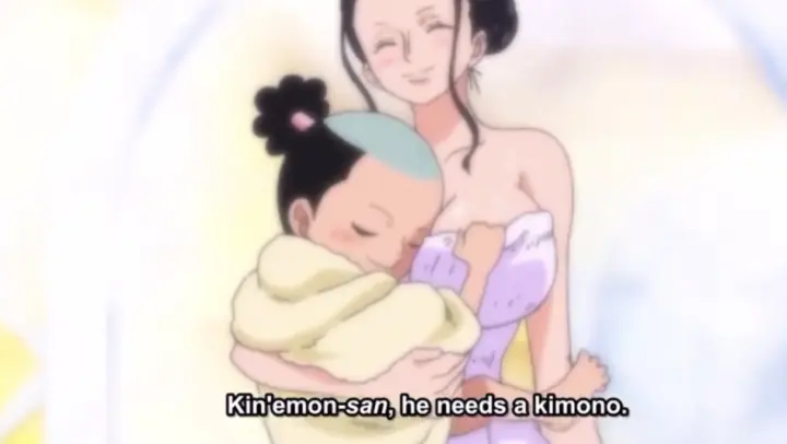 [OP HIGHLIGHT] Monosuke in bath w Robin & Nami