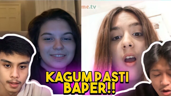 BAGAS FATAH KALO UDAH NYANYI PARA BULE AUTO PADA BAPER|OME TV SINGING REACTION INTERNASIONAL