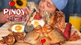 🔴 🇵🇭 PHILIPPINES BREAKFAST (FRIED RICE, Tuyo, dang-git, red egg, century egg, ham, fry egg, talong,)