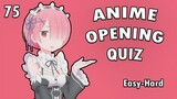 Guess the Anime Opening #75 | Easy - Hard
