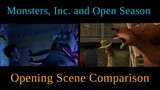 Monsters, Inc. and Open Season - Opening Scene Comparison