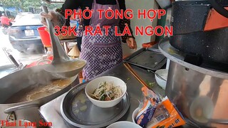 Sáng Sớm Đến Quán Phở Chợ Đông Kinh Ăn Bát Phở Tổng Hợp 35K Rất Là Ngon I Thai Lạng Sơn