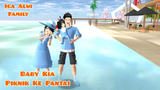 Baby Kia Piknik Ke Pantai | Ica Alwi Family Vlog | Drama Sakura School Simulator