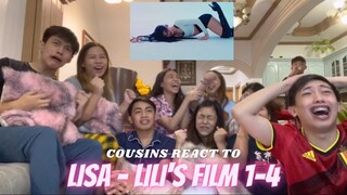 COUSINS REACT TO LILI's FILM #1, #2, #3 and #4 - LISA Dance Performance Video