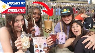 🇵🇭 DO LONDONERS LIKE FILIPINO BUBBLETEA?🇵🇭 They Love it?? #filipino #filipinofood #london