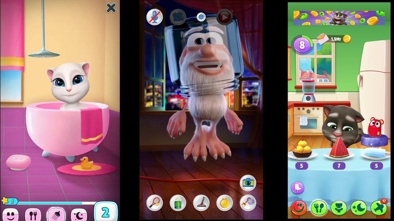 Talking Tom, Angela and Booba Animation Game (Android/İOS) Gameplay -  Bilibili