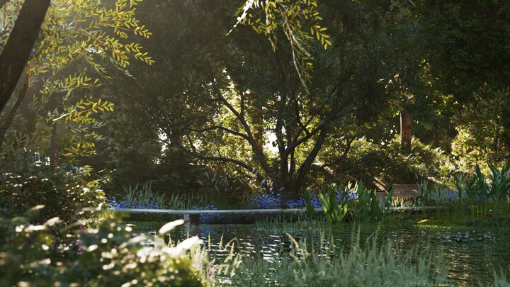 Use D5 Renderer to share a minute of warm afternoon sunshine in the wetland with you: ) (D5 Render 1