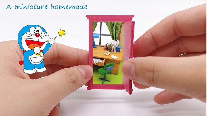 [Miniature DIY] The Dimension Door to Nobita's Room!