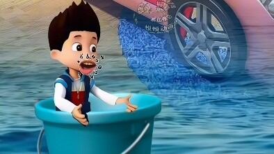 Whoever comes to the rescue is Archie from Paw Patrol.