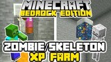 EASY Zombie & Skeleton XP Farm Tutorial Minecraft Bedrock 1.16 (No Redstone) 2020
