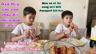 Louis thích ăn bánh chuối chiên bữa tối trứng chiên cà chua ăn thấy thương/cuộc sống pháp