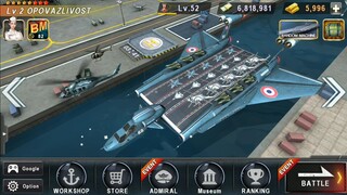 Warship Battle: OPOVAZLIVOST (limited edtion) aircraft carrier in Boss Attack..