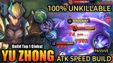 Yu Zhong Passive with Attack Speed Build 100% Unkillable - Build Top 1 Global Yu Zhong ~ MLBB